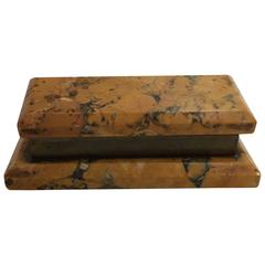 Marmo Gialo and Bronze Stamp Box, 19th Century 5