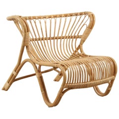 Natural Rattan Fox Chair by Viggo Boesen