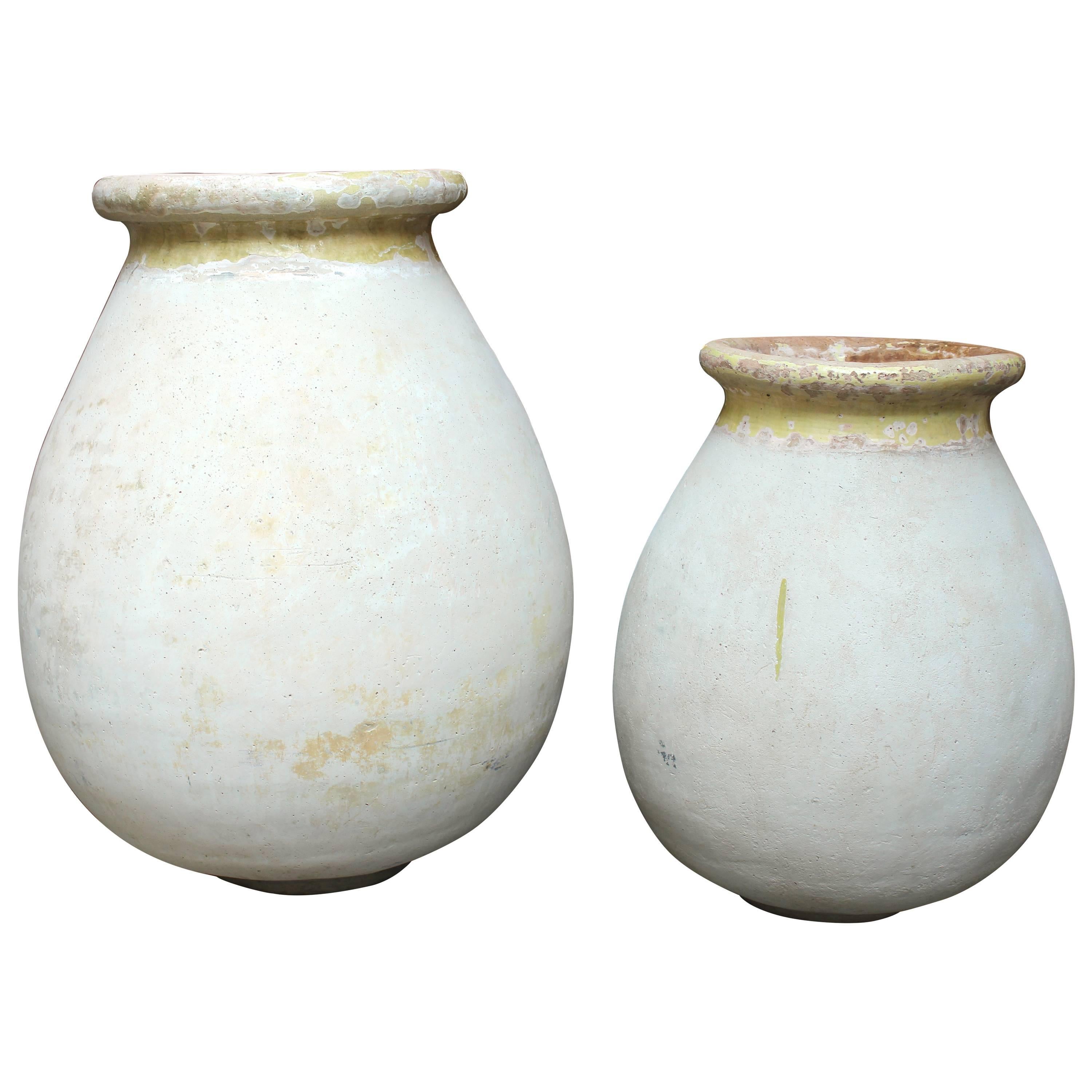 Grouping of Two French "Dans Le Maison" Olive Jars, circa 1800