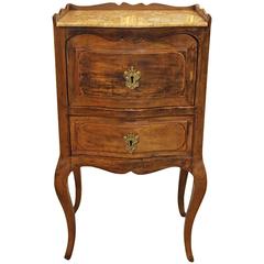 Charming 19th Century French Provencal Side Table with Marble Top 