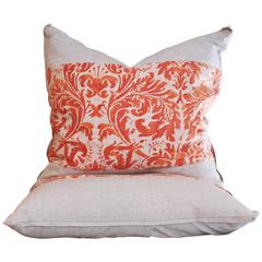 Orange and Beige Fortuny Pillows