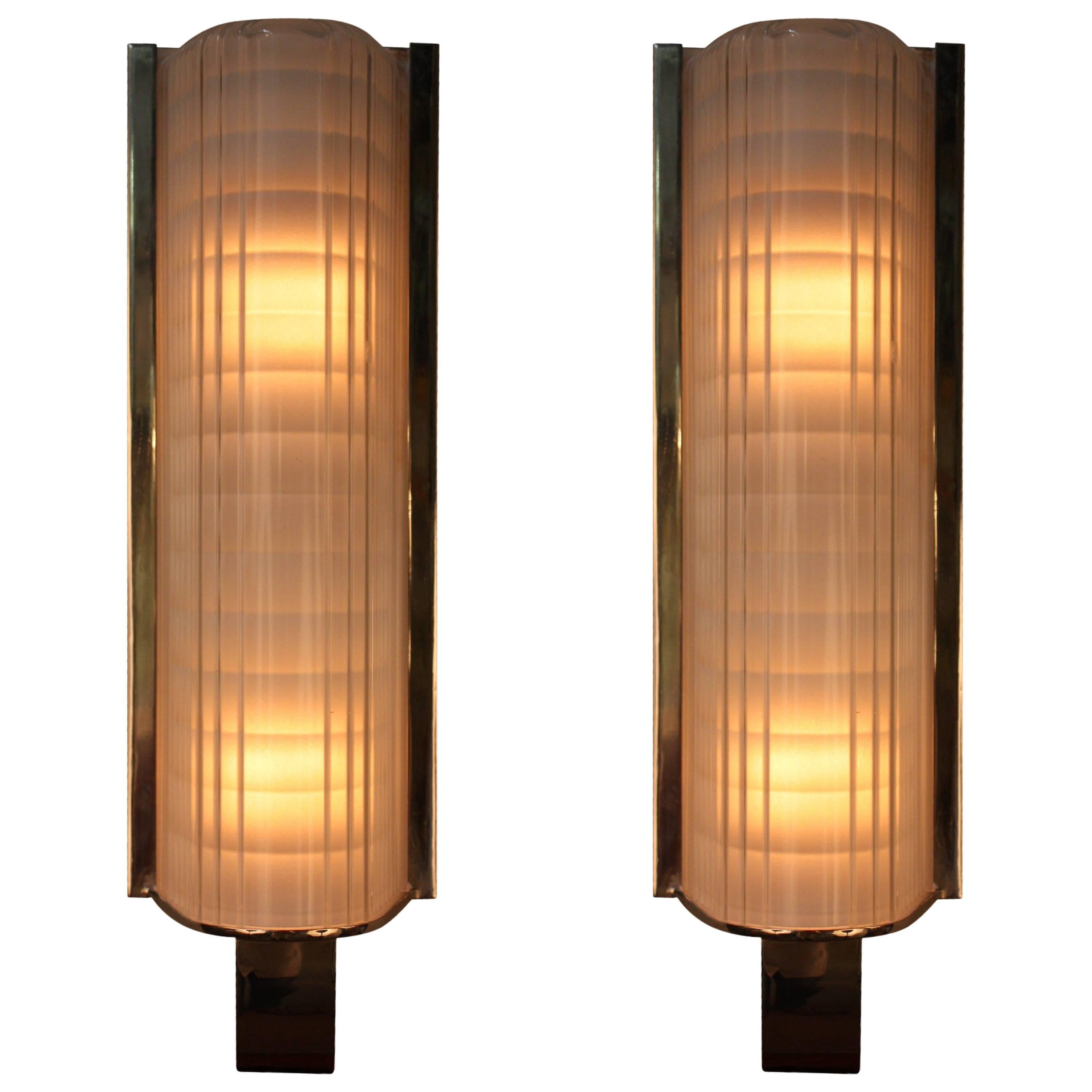 Pair of French Art Deco Wall Sconces