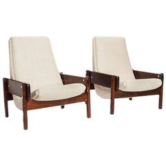 Brazilian Modern Rosewood “Vronka” Lounge Chairs by Sergio Rodrigues