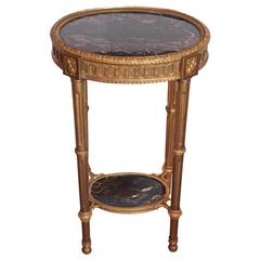 19th Century French Gilt Bronze and Marble Side Table