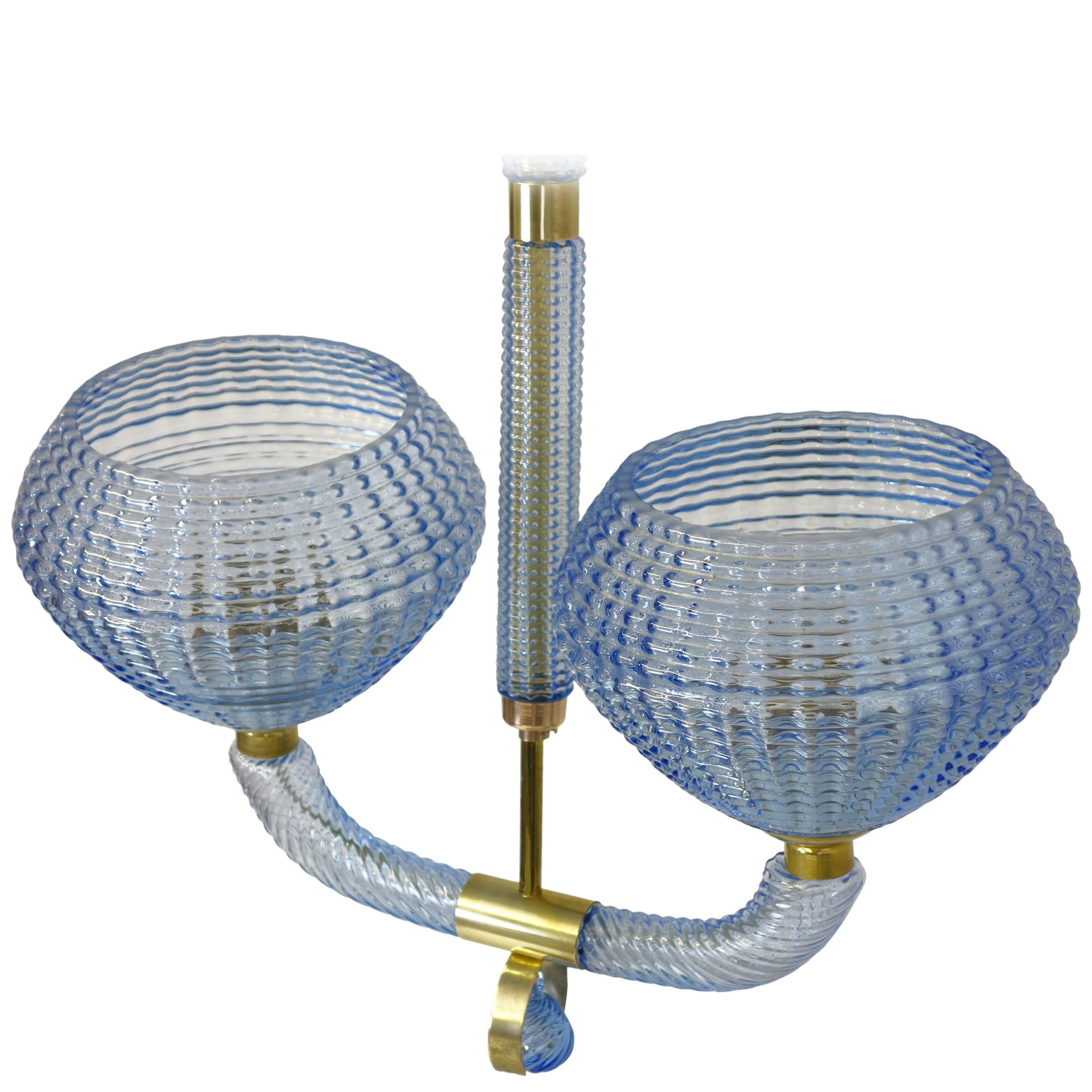 PENDANT LAMP Blue By Barovier And Toso Ceiling Light Lamp Chandelier For Sale