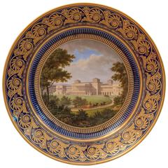 Sèvres Topographical Plate, "Chateau d'Eizenstadt", France 1829-1830