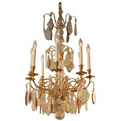 French Classic 1930s Crystal Chandelier