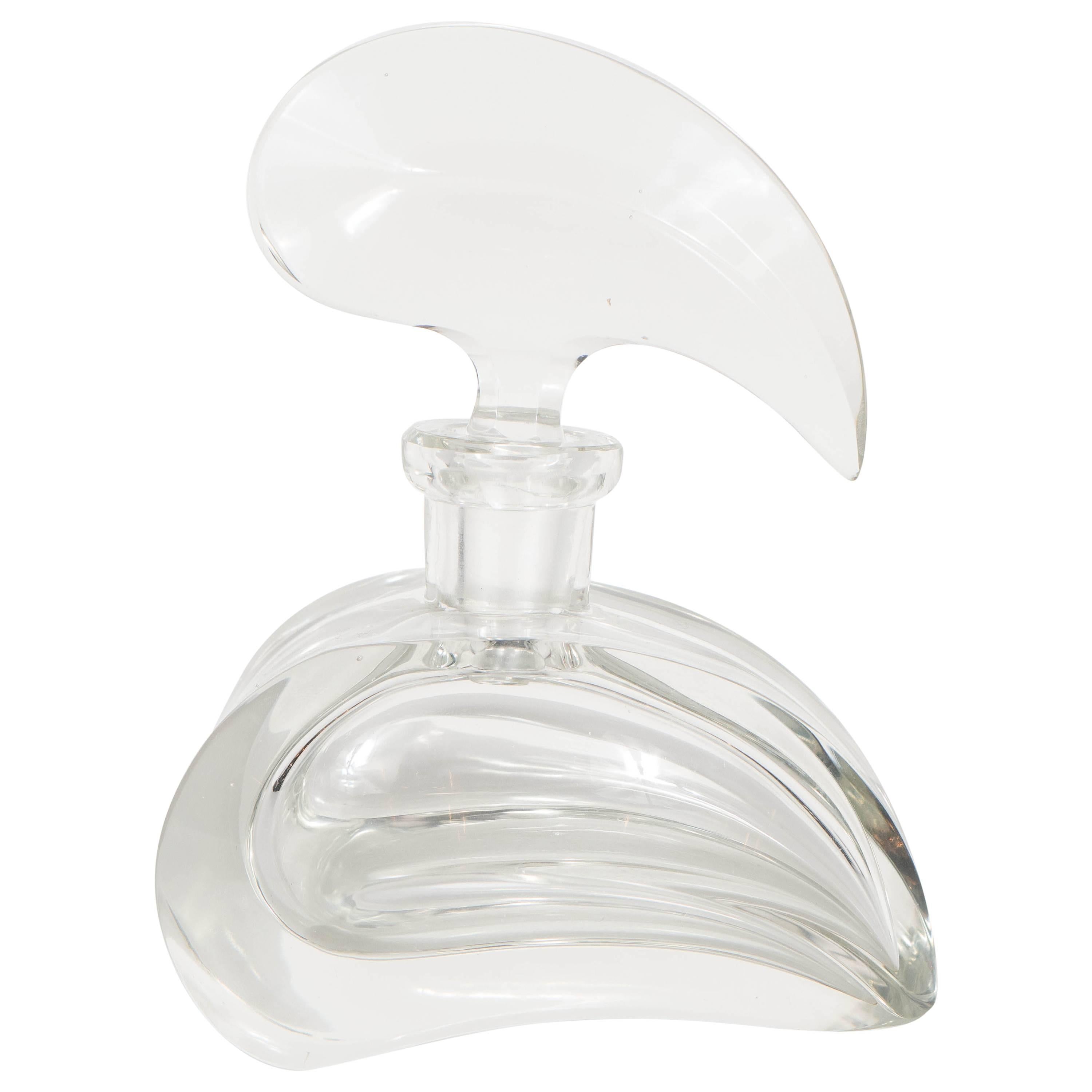 Art Deco Asymmetrical Tear Drop Style Perfume Bottle 