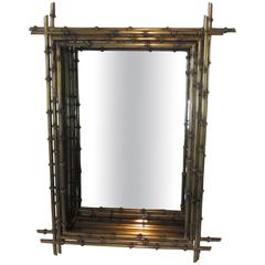 Curtis Jere Faux Gold Gilt Wall Mirror 7