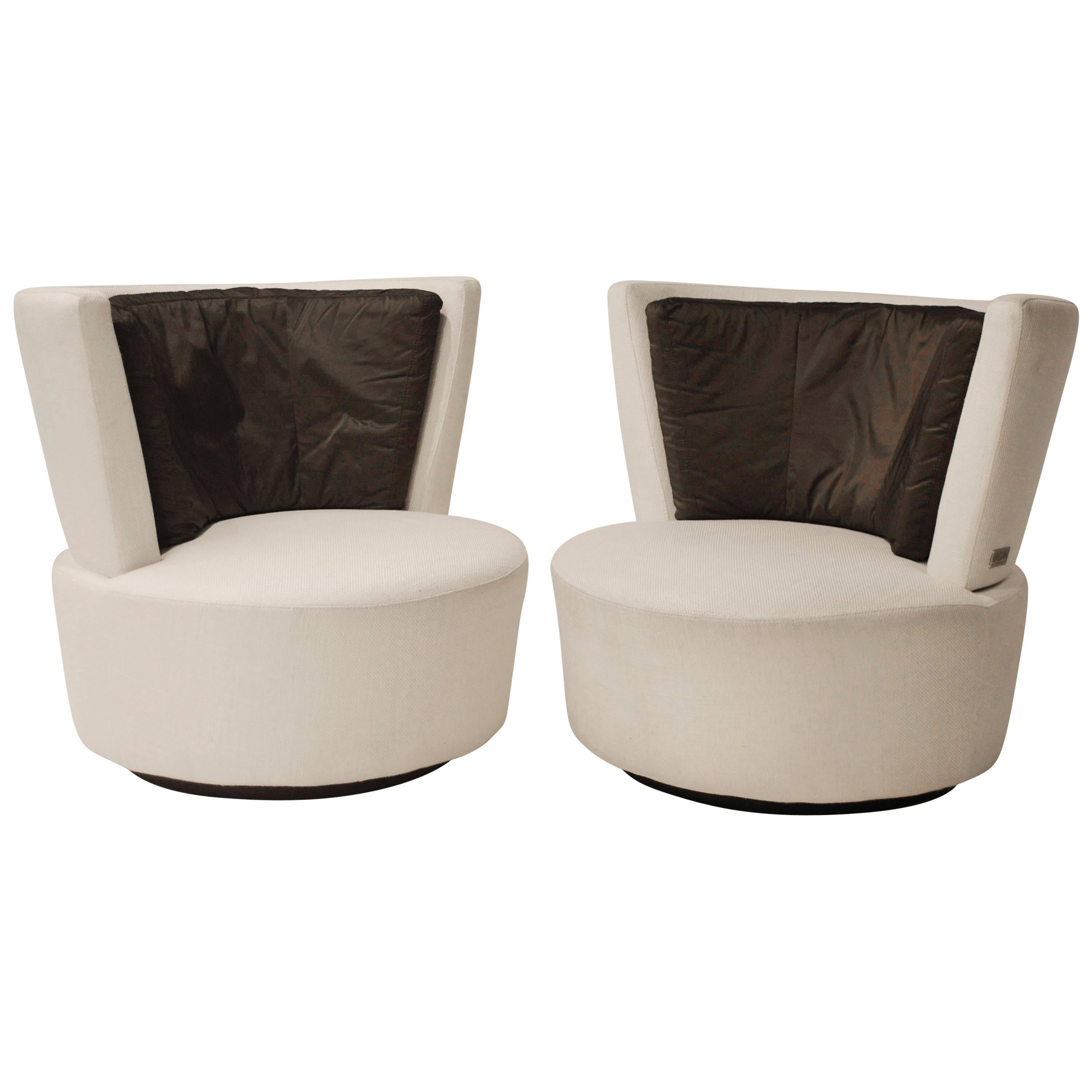 Custom Designed Swivel Chairs by Vladimir Kagan, USA, 1980s For Sale