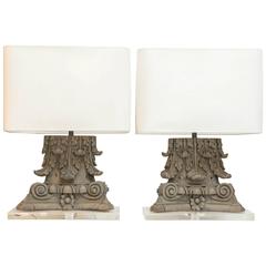 Pair of Custom Capital Lamps