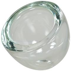 Signed Barbini Heavy Glass Bowl