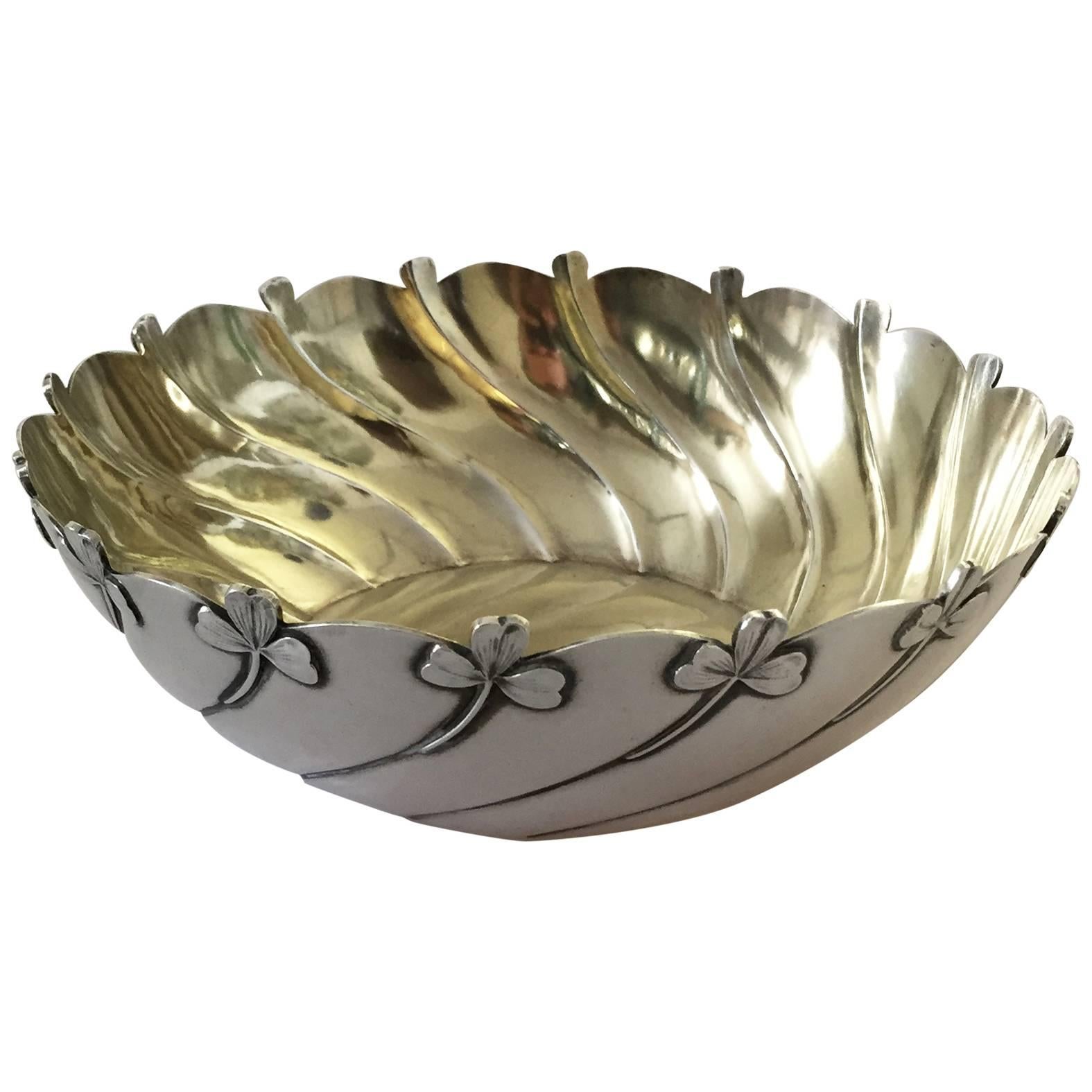 Anton Michelsen Sterling Silver Art Nouveau Decorative Bowl