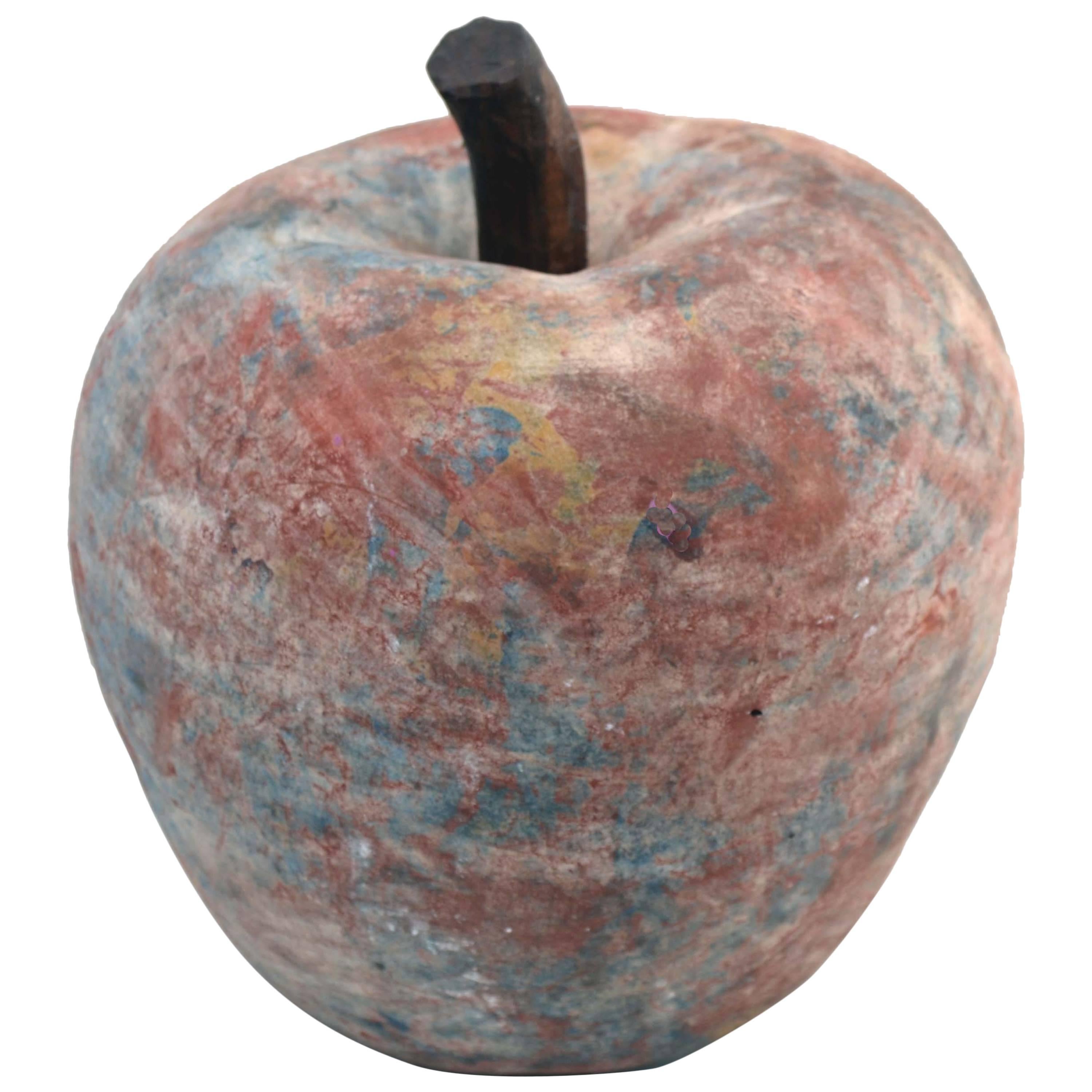 Large Raku Pottery Apple