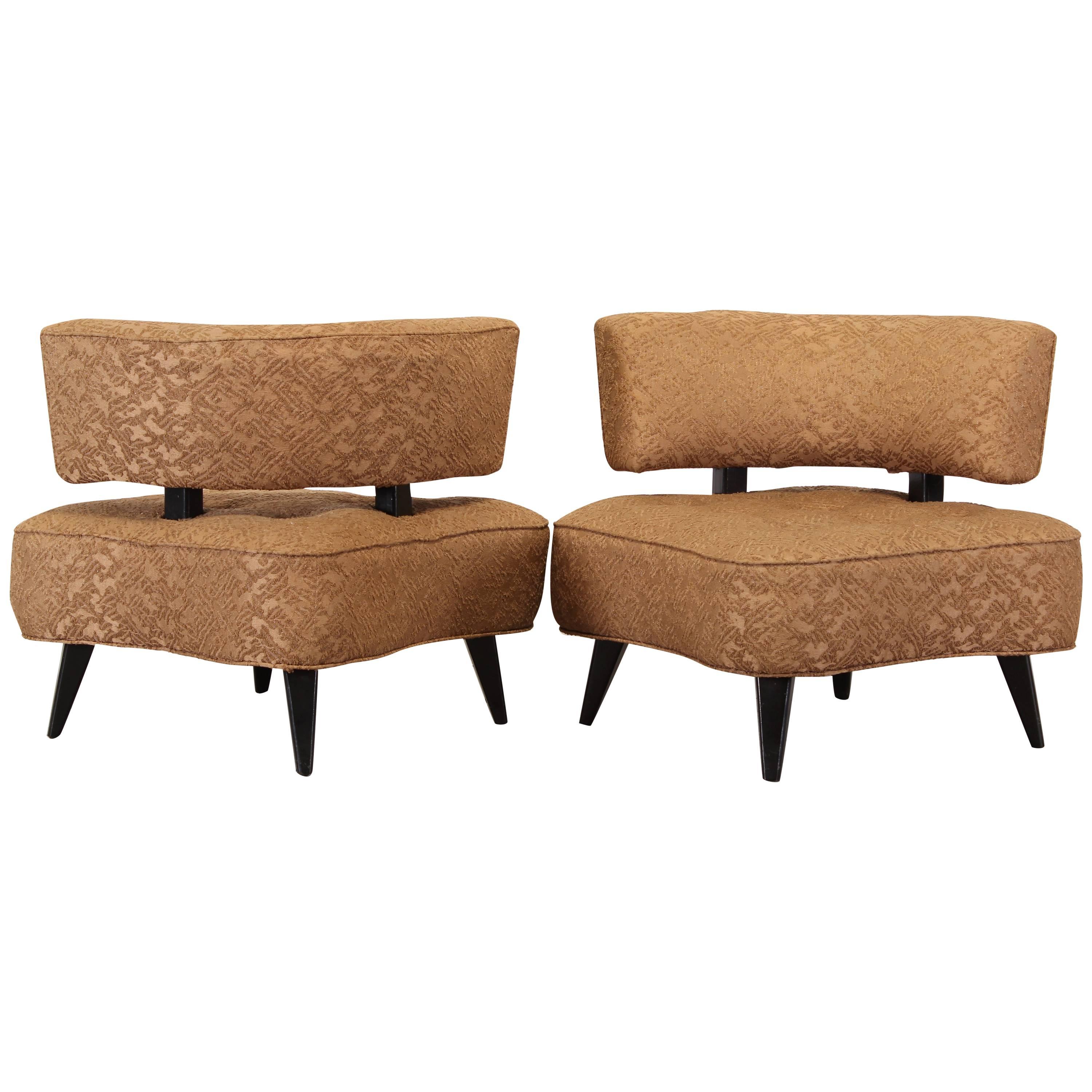 Pair of James Mont Style Chairs, 1940
