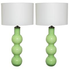 Stacked Murano Glass Table Lamps