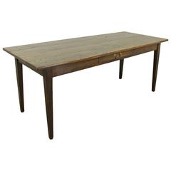Antique French Dark Oak Farm Table 12