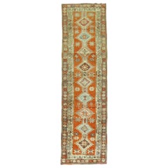 Orange Vintage Anatolian Runner  3 x 10 ft