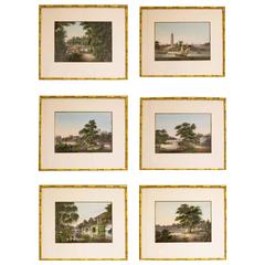 Set of Six China Trade Gouache and Watercolour Paintings on Paper