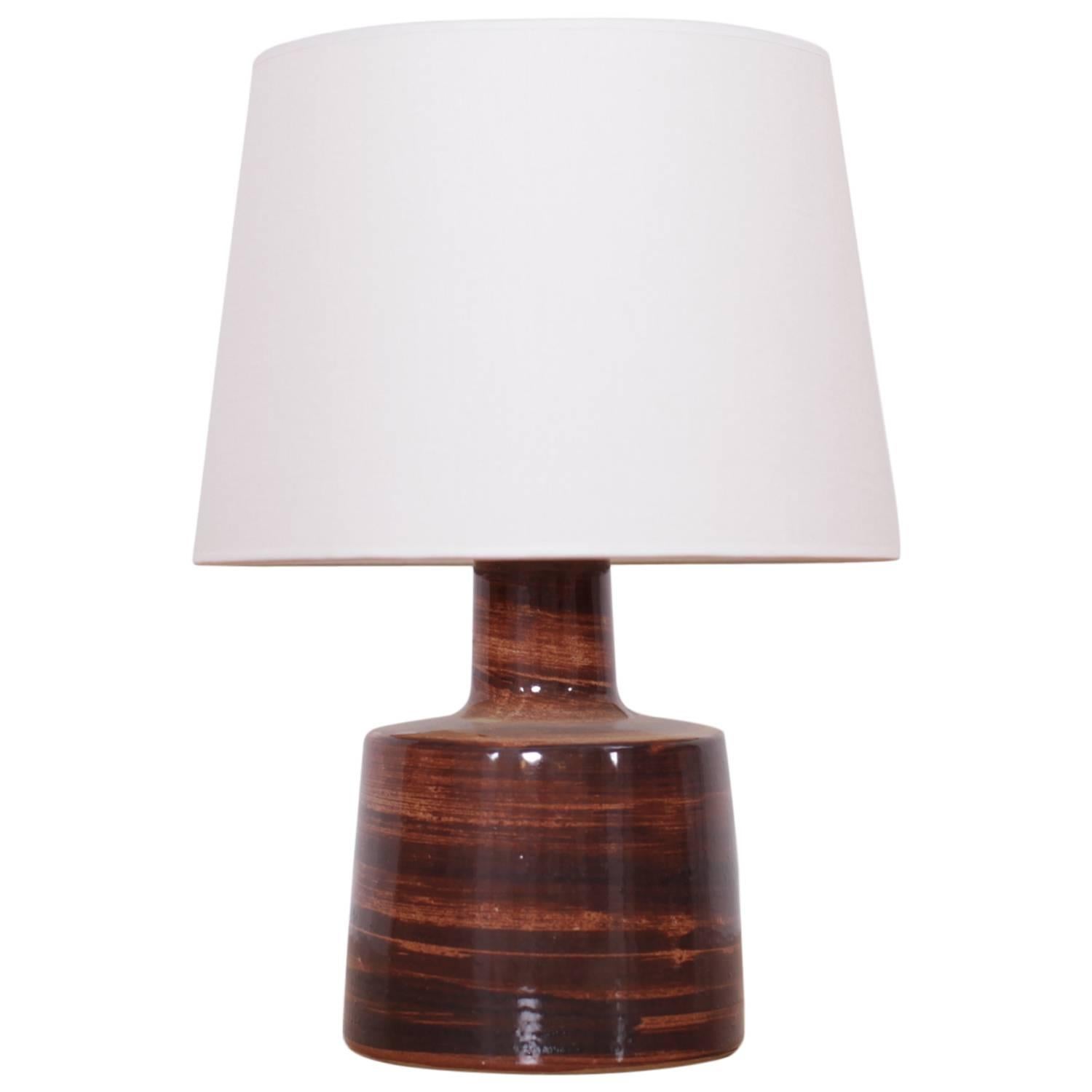 Stoneware Table Lamp by Gordon Martz for Marshall Studios Inc. n° 105 Brown