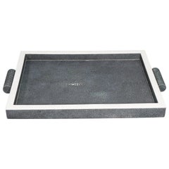 Onyx Shagreen and White Cow Bone Tray