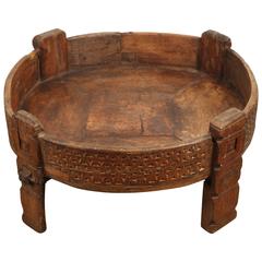 Moroccan Round Wooden Tribal Table 