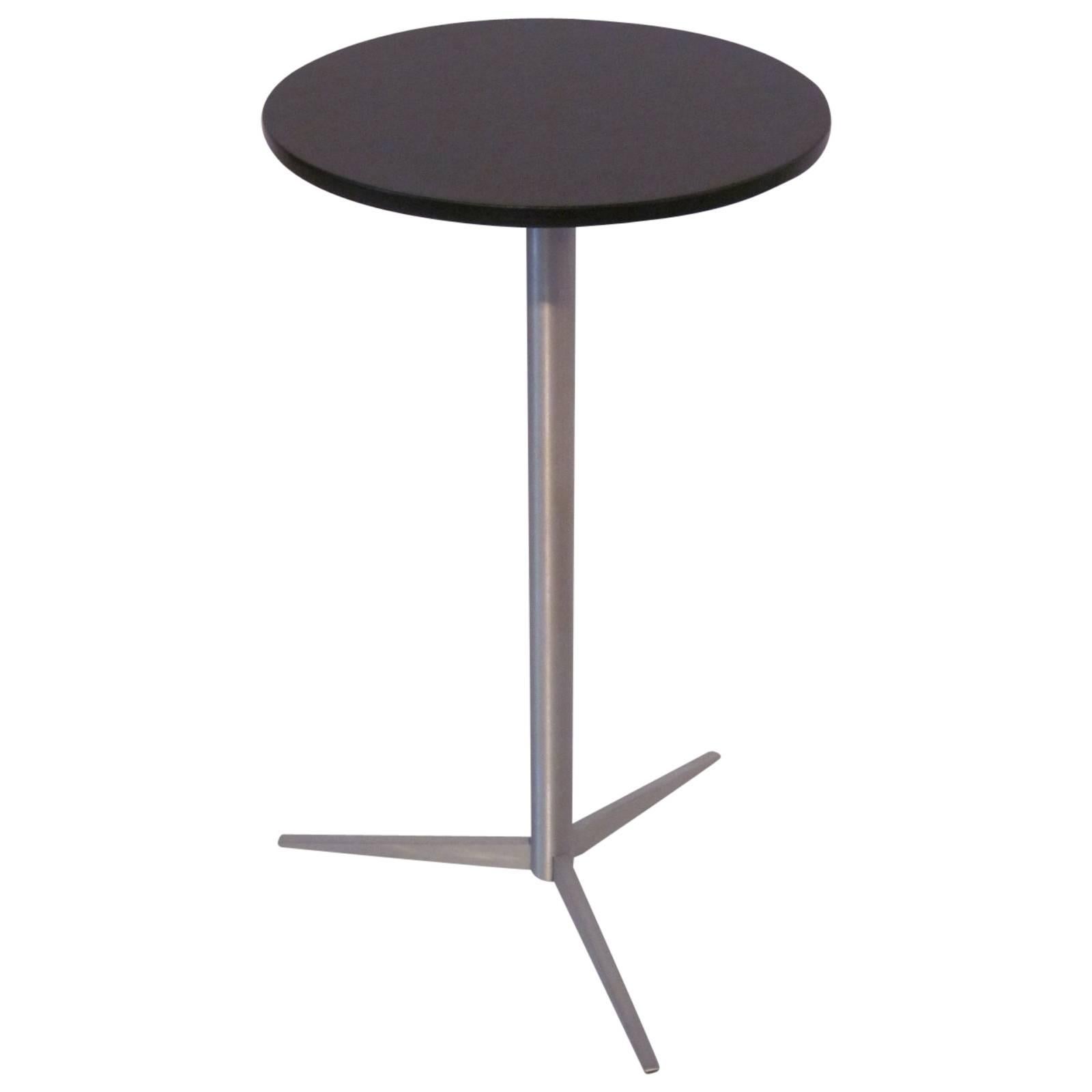 Walnut and Aluminum Cigarette Side Table