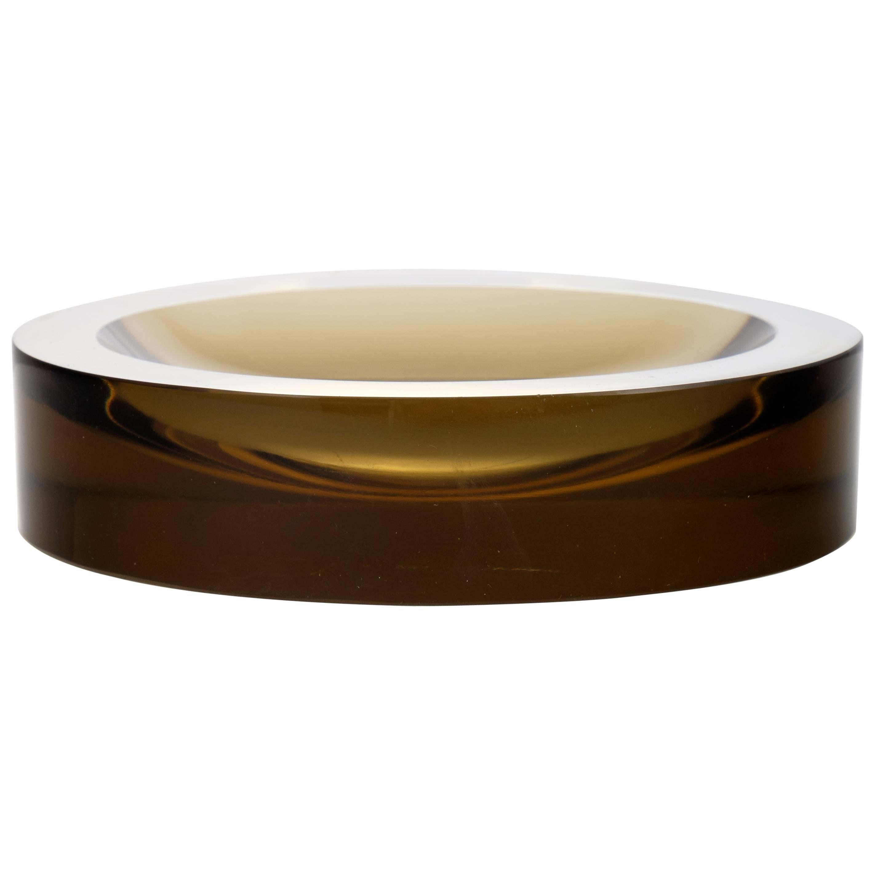 Murano Amber Glass Bowl