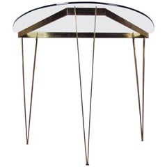 Vintage Modern Demilune Hall Table