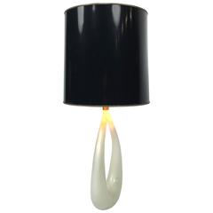 Italian Blown Glass Table Lamp with Gold Dust in the Glass, Italy, 1960-1970s Vintage Italian Blown Glass Table Lamp with Gold Dust in the Glass, Italy, 1960-1970s