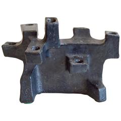 Brutalist Ceramic Candleholder by Helene Aigner 9