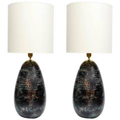 Beautiful Pair of Italian Ceramic Lamps