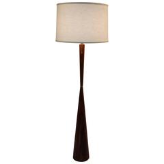 Phillip Lloyd Powell Style Walnut Floor Lamp