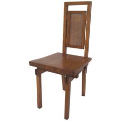 Edward Axel Roffman Modern Oak Chair in the Manner of Frank Lloyd Wright 7
