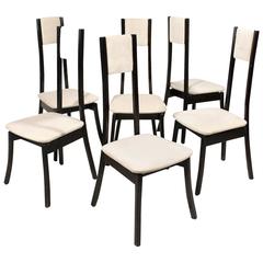 Six Angelo Mangiarotti S11 Dining Chairs, circa 1970, Italy