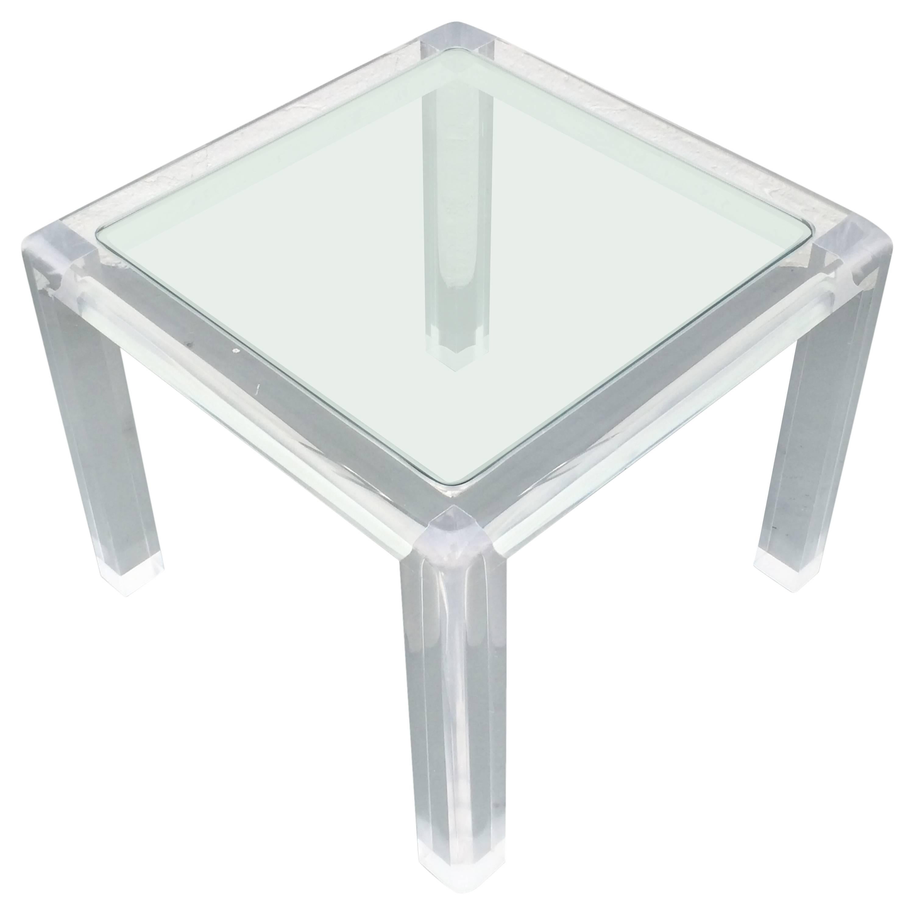 Acrylic and Glass Occasional Table by Les Prismatiques