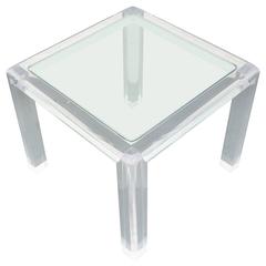 Acrylic and Glass Occasional Table by Les Prismatiques 10