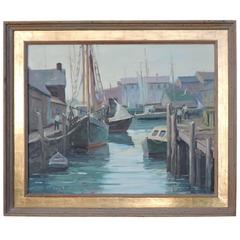 Cape Ann Harbor Scene Painting