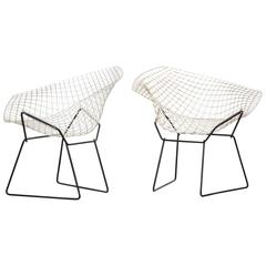 Harry Bertoia Early Pair of Diamond Chairs for Knoll