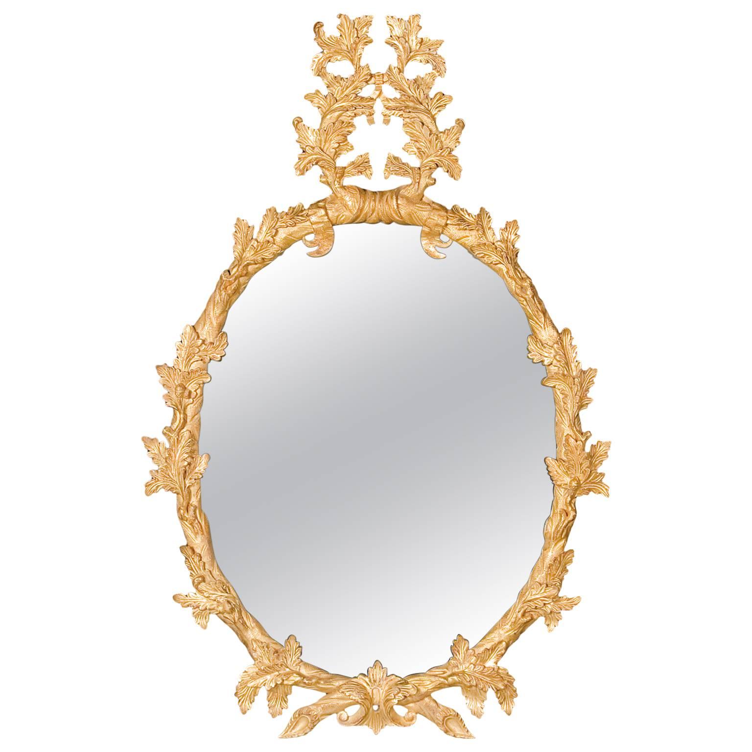 Miroir à feuilles de chêne à la manière de George III