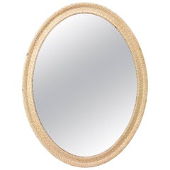 Vintage Oval Mirror in the style of John Linnell