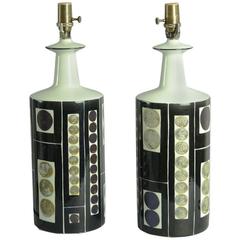 Vintage Pair of Large Table Lamps by Inge-Lise Koefoed for Royal Copenhagen