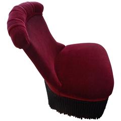 1940s Red Velvet Chair by Dorothy Draper for The Fairmount in S.F. 10