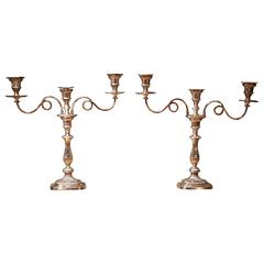 Pair of 19th Century Sheffield Plate Candelabra