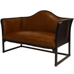 Bentwood Secessionist Leather Loveseat