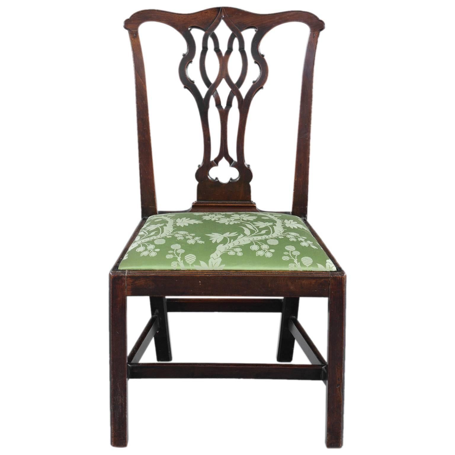 English Antique Chippendale Side Chair For Sale