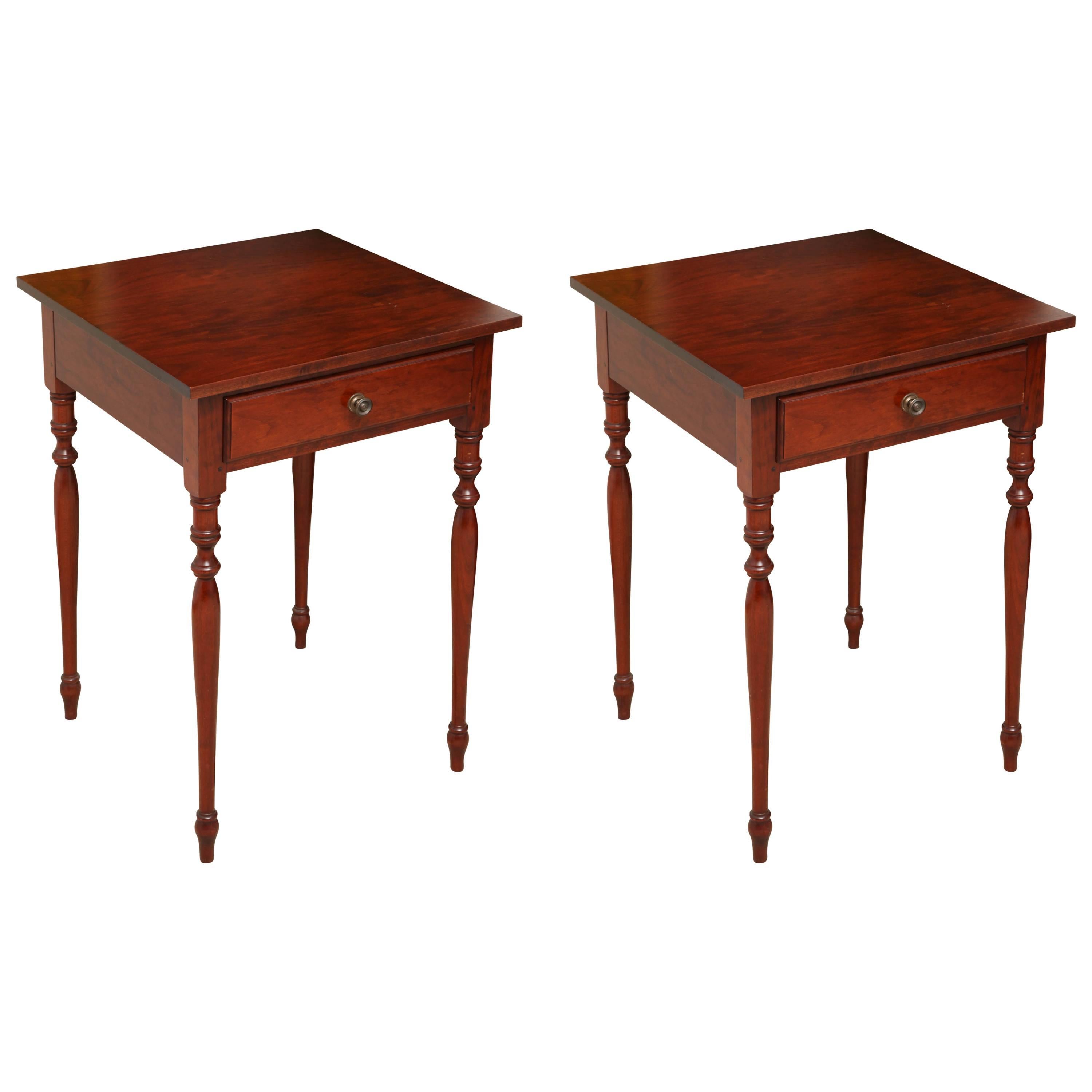 Sheraton Style Cherry Side Tables
