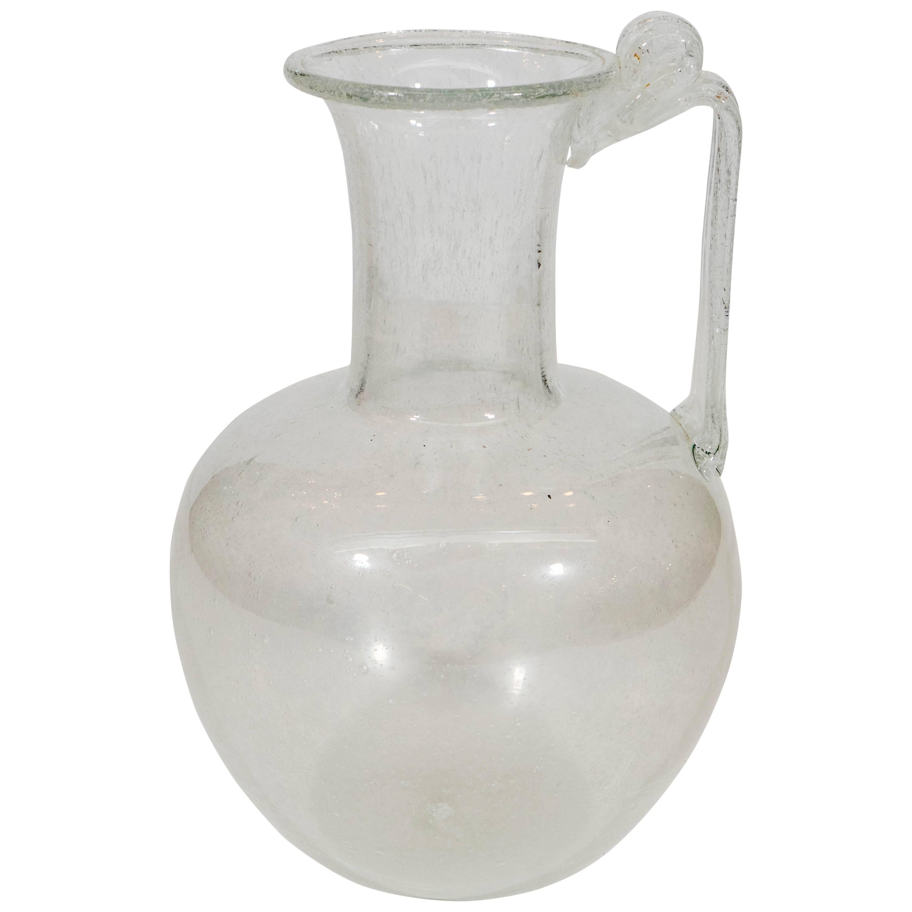 A Vintage Venetian Glass Ewer For Sale
