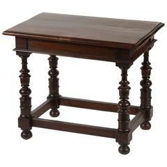Antique A Small Spanish Style Stretchered Table, Late 19th Century