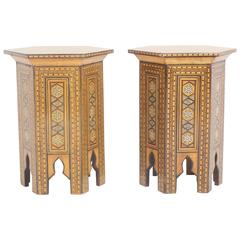 Pair of Six-Sided Syrian End Tables